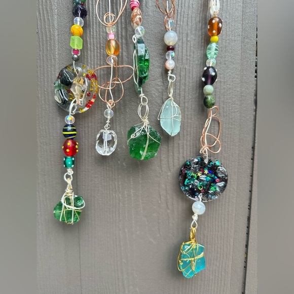 Hanging wall decor OOAK Assemblage Art Handmade Mosaic Indoor/Outdoor - Picture 5 of 15